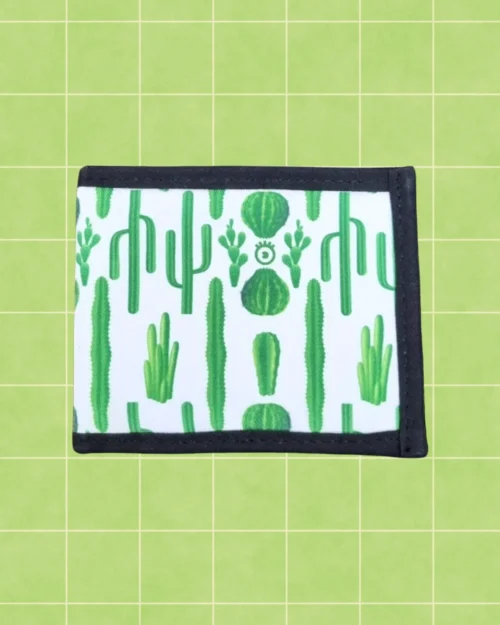 Billetera cactus blanco verde