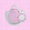 Bolso crochet trapillo rosado