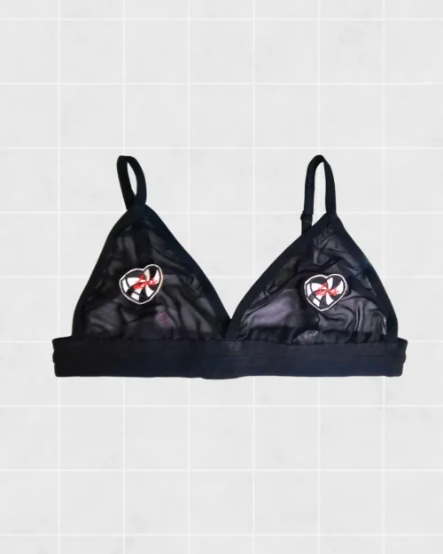 Bralette negro corazón