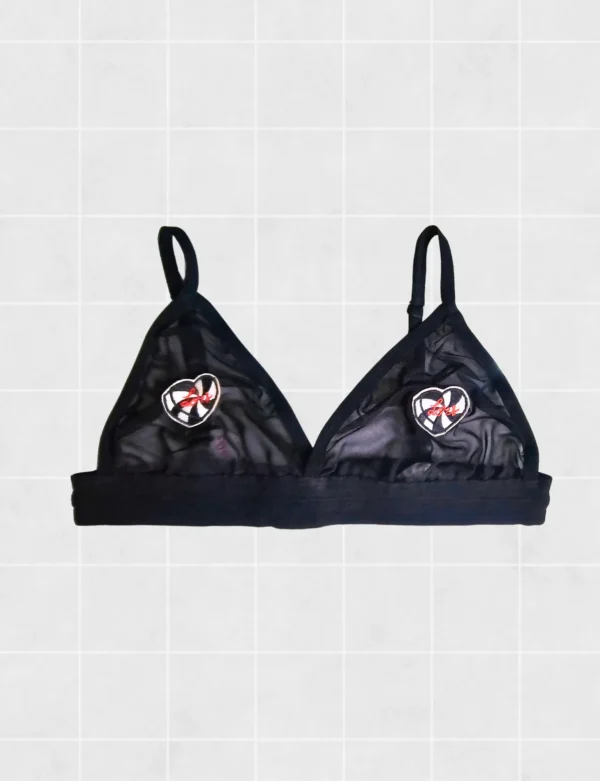 Bralette negro corazón