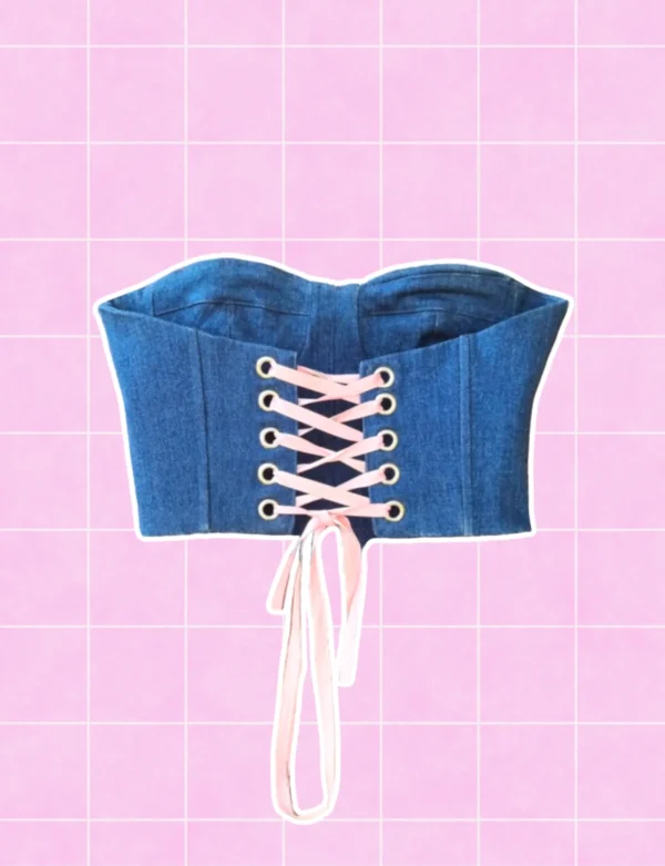 Corset jean azul