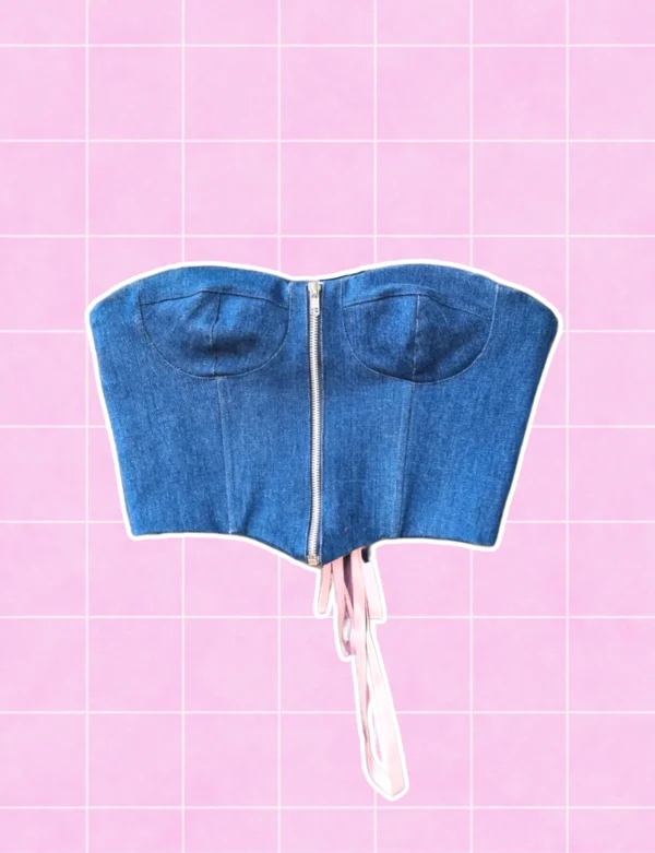 Corset jean azul