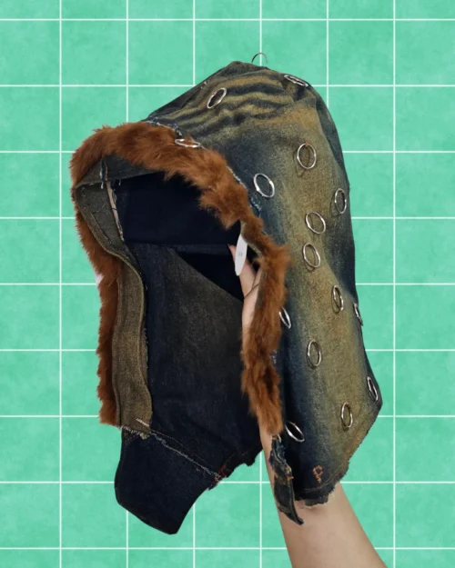 Gorro peluche denim cefé