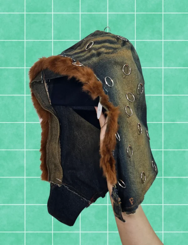 Gorro peluche denim cefé