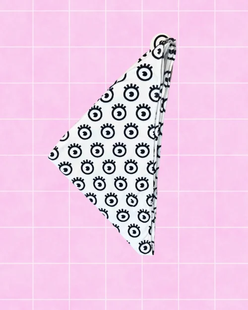 Pañoleta ojos lycra blanco