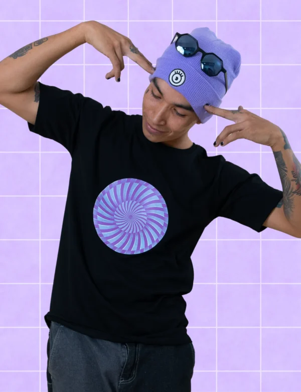 Polera Espiral AbstractLORS negra