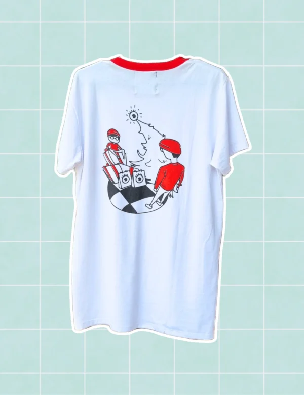 Polera navidad blanca