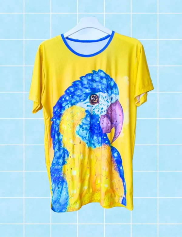 Polera paraba con lentejuelas amarillo