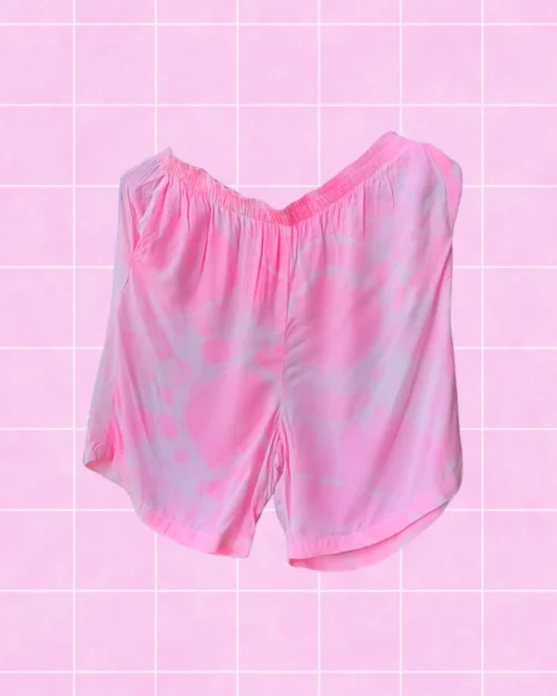 Short de hilo tie dye rosado