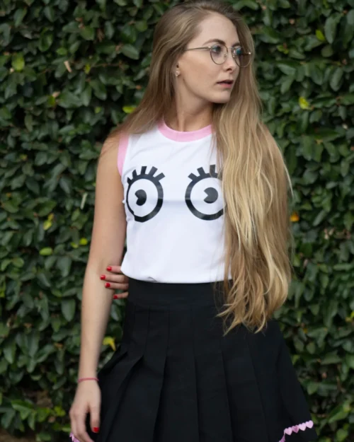 Solera ojos cuello rosa