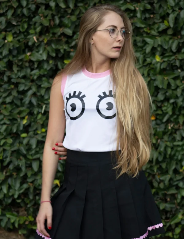 Solera ojos cuello rosa