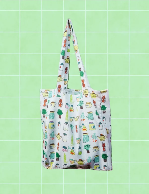 Tote bag frascos blanco