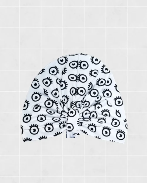 Turbante ojos blanco