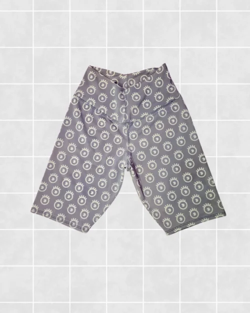 Calza deportiva gris con ojos