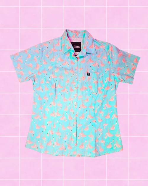 Camisa celeste flamencos