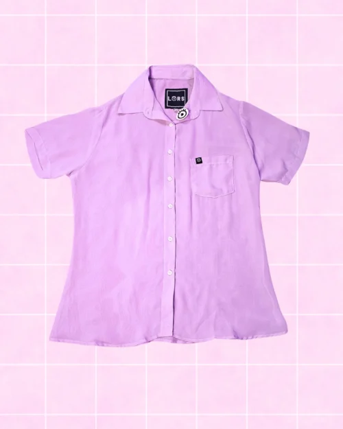 Camisa gasa lila pastel
