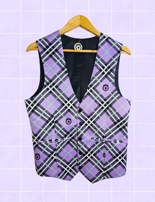 Chaleco estampado tartán