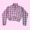 Chamarra a cuadros rosado