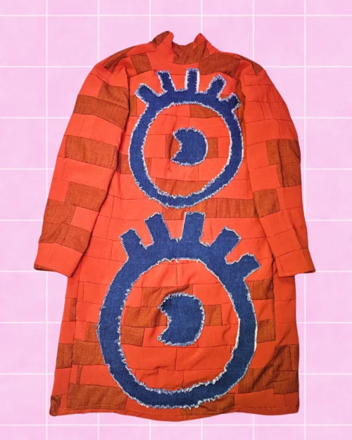 Gabardina pactwork naranja