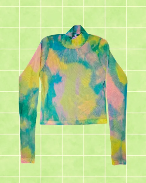 Manga larga mesh tie dye