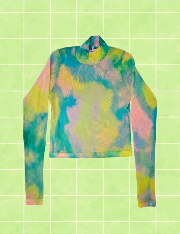 Manga larga mesh tie dye