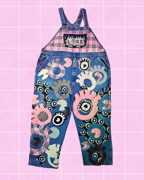 Overol denim parches