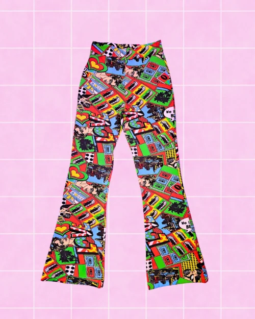 Pantalón campana art pop