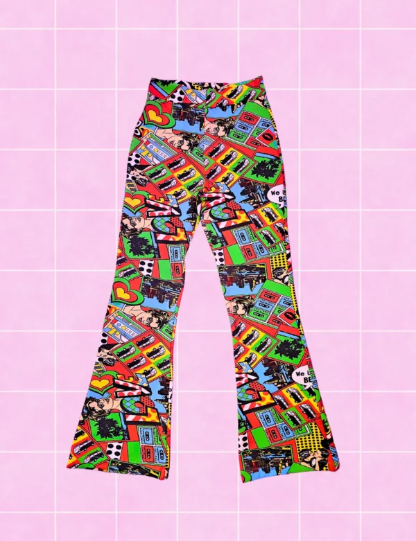 Pantalón campana art pop