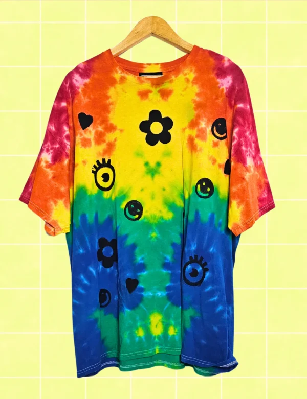 Polera tie dye colores