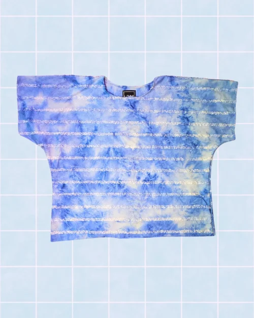 Polera tie dye celeste