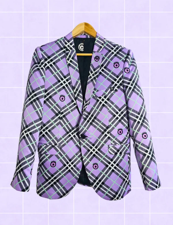 Saco sastre estampado tartán