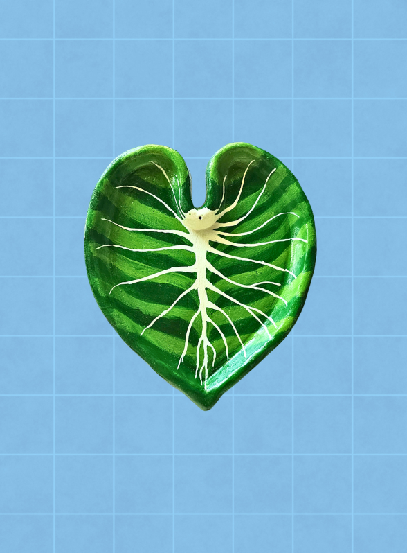Porta incienso alocasia