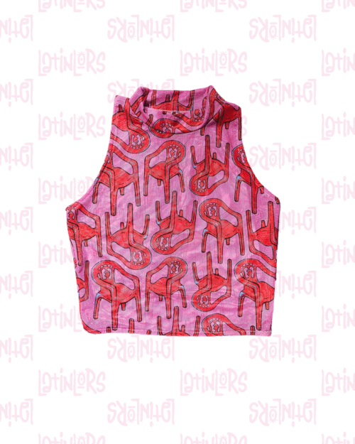 Blusa mesh sillas rosado