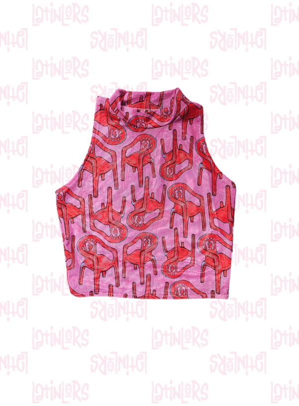 Blusa mesh sillas rosado