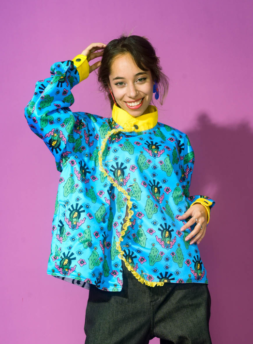 Chaqueta estampado virgen