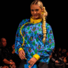 Chaqueta estampado virgen