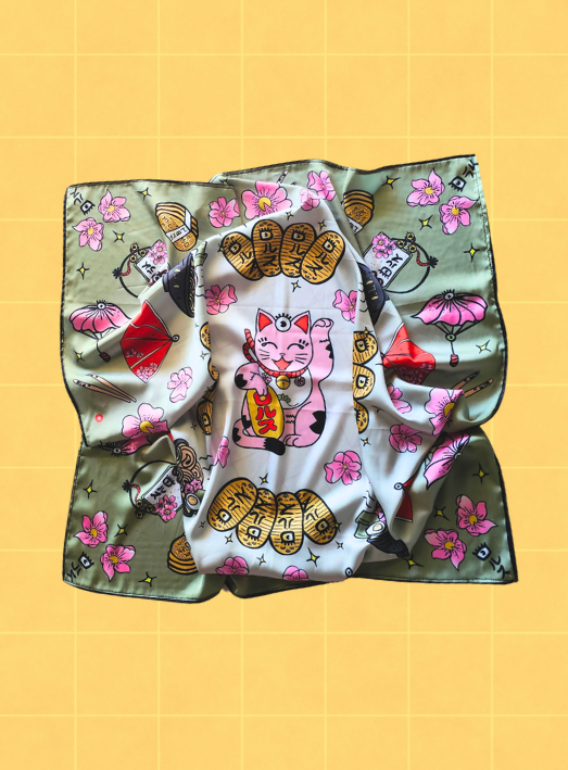 Pañoleta verde Japón