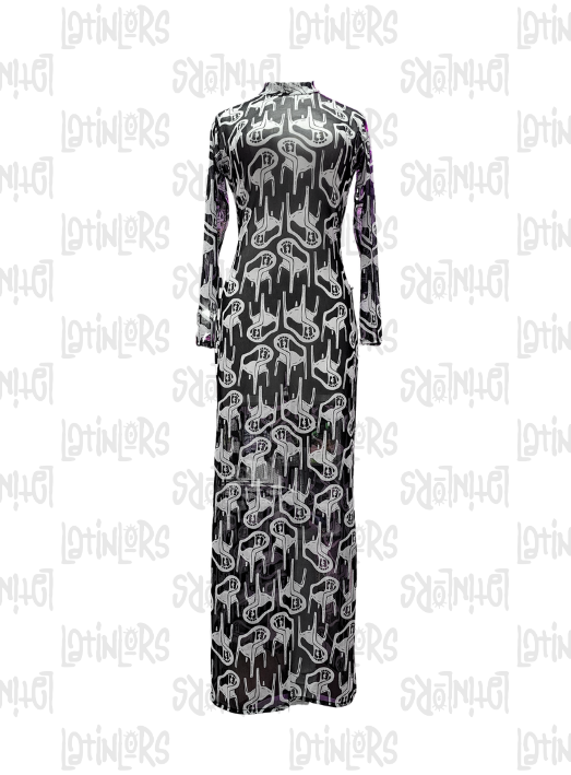 Vestido sillas blanco y negro