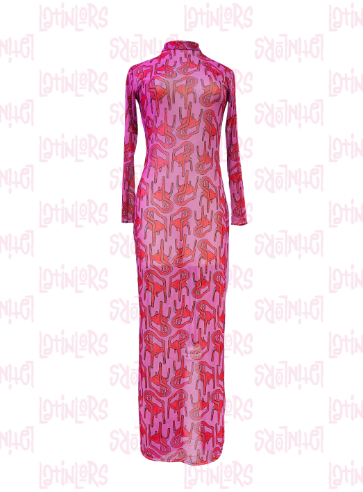 Vestido sillas rosado
